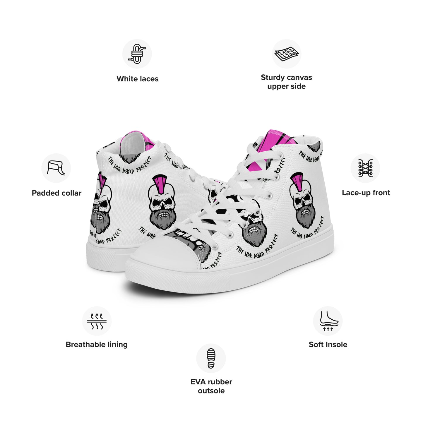 Men’s high top canvas shoes