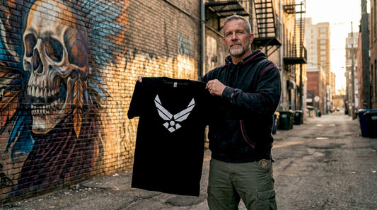 Veteran folding service branch pride T-shirt