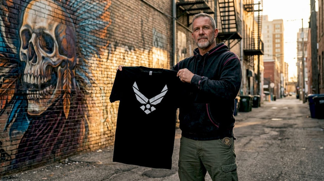 Veteran folding service branch pride T-shirt