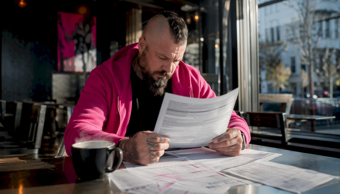 Veteran reviewing VA benefits paperwork