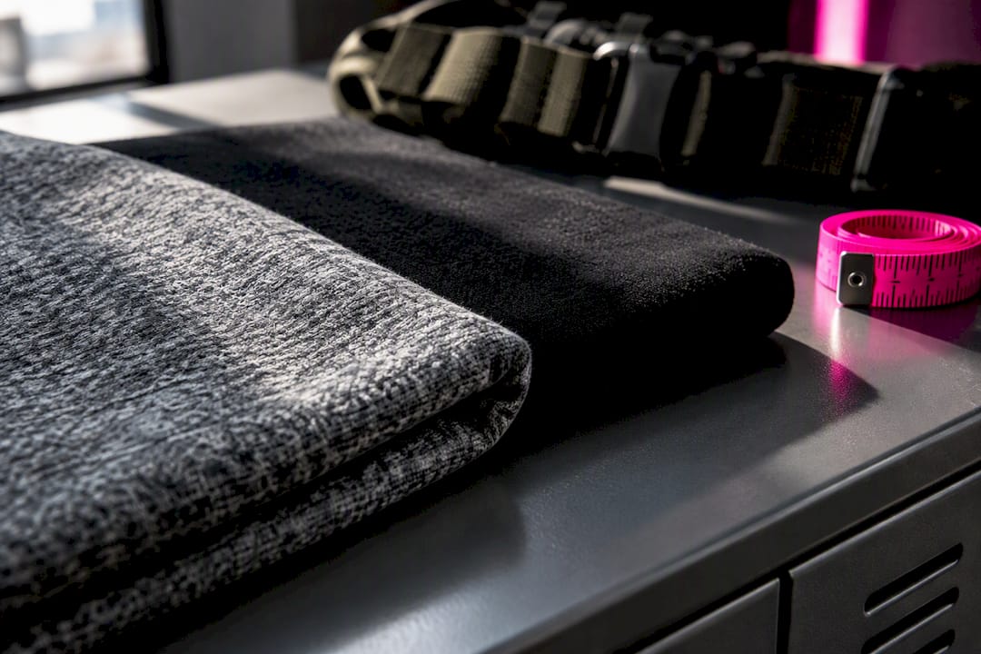 Heather and solid jersey fabric comparison