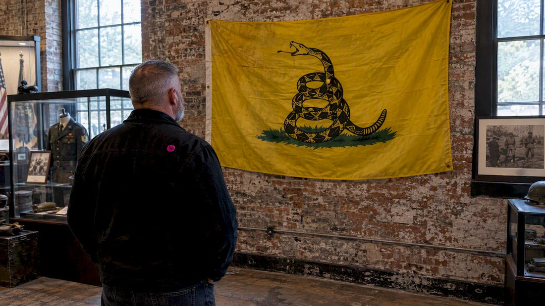 Gadsden flag displayed in veterans museum