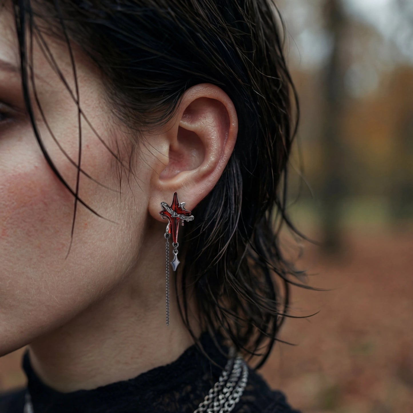 Blood Moon Dagger Earrings by WarBeardProject
