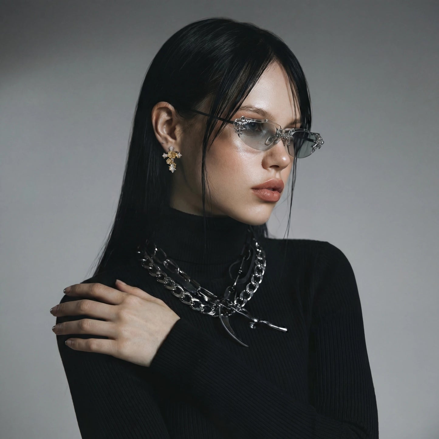 Divine Rose Cross Earrings by WarBeardProject